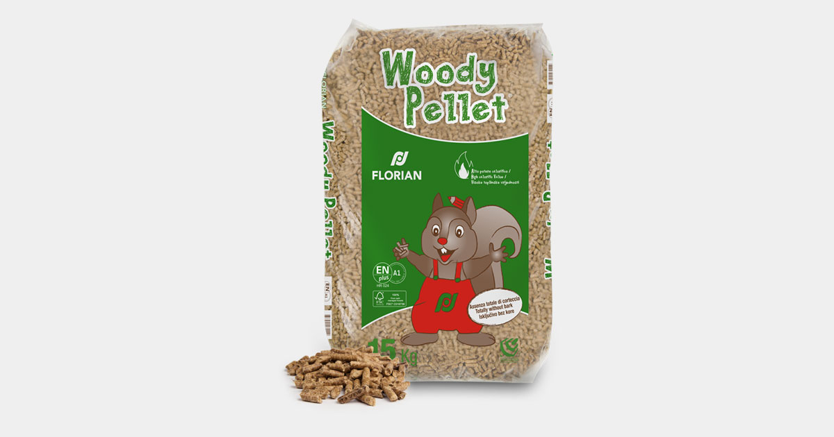 sacco di woody pellet